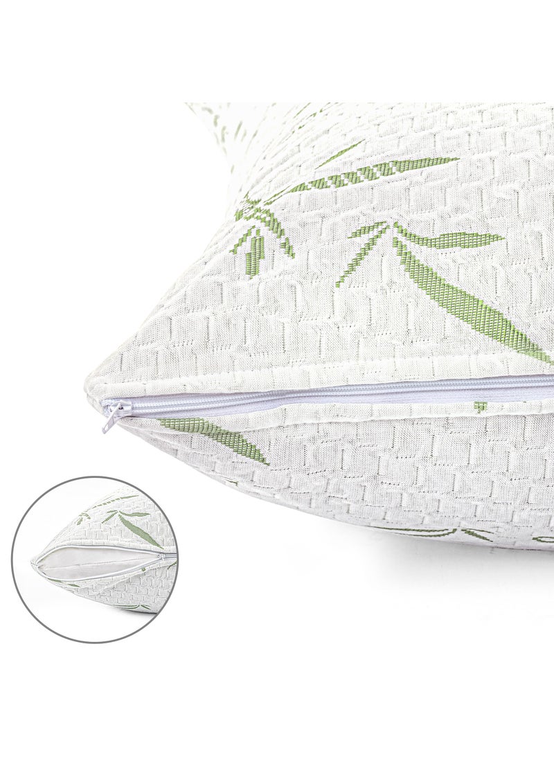 Utopia Bedding Utopia Bedding Bamboo Viscose Waterproof Pillow Protector Zippered (2 Pack) King - Bed Bug Proof Pillow Encasement 20 x 38 Inches  - Image 3