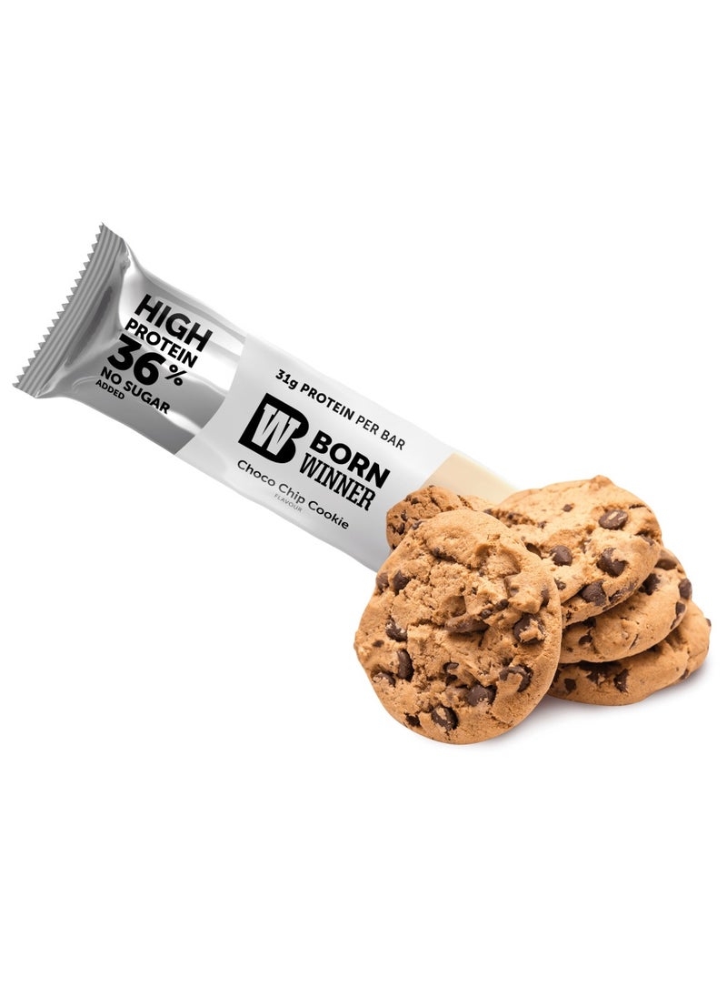 BORN WINNER Mega Pro Protein Bar - Choco Chip Cookie - (12 pack)  - Image 2