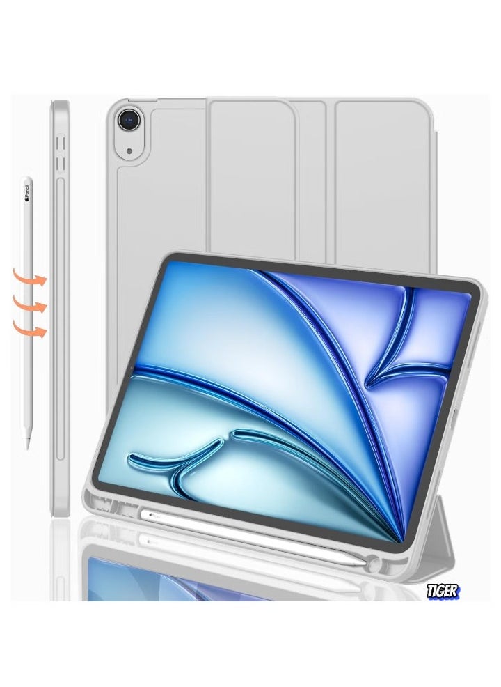 TIGER iPad Air 13 Inch Case M2 2024 – Smart iPad Case with Pencil Holder, Supports Pencil Pro & Pencil (USB-C), Touch ID, Auto Wake/Sleep Feature – Premium Protection for iPad Air M2 2024 - Image 2
