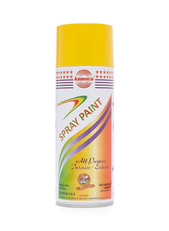 Asmaco All Purpose Interior and Exterior Spray Paint, Yellow