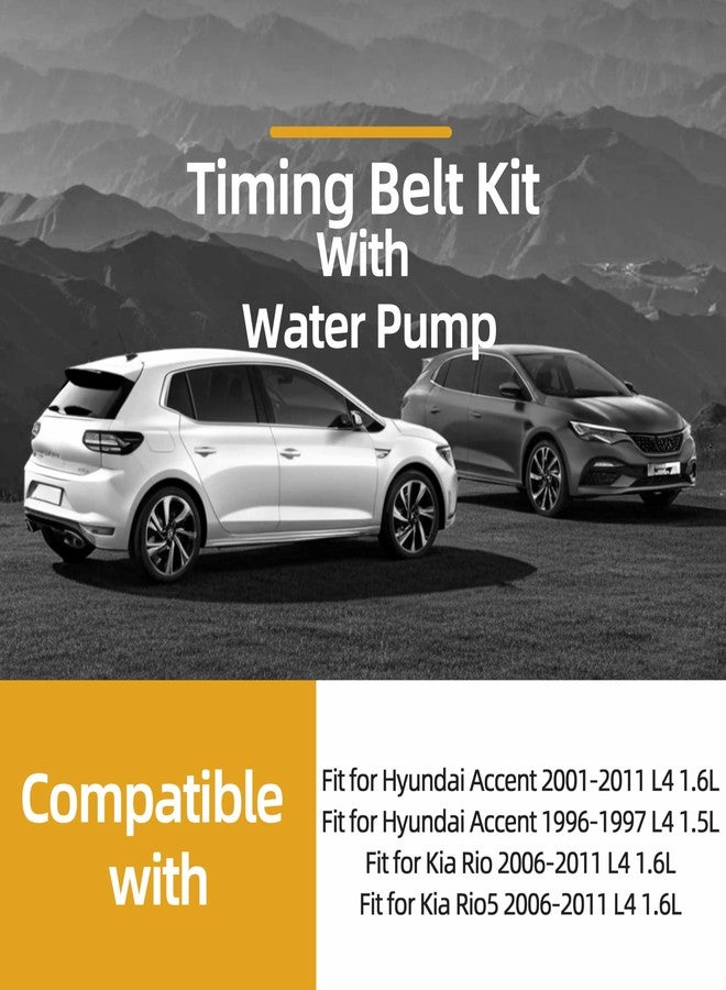 JAVOUKA Timing Belt Kit With Water Pump Fits for Hyundai Accent 2001-2011 For Kia Rio 2006-2011 For Rio5 2006-2011 L4 1.6L For Hyundai Accent 1996-1997 L4 1.5L OE#95282 95547 95546 AW9364 - Image 2