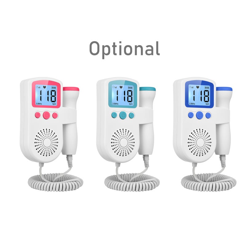 3.0MHz Portable Fetal Doppler for Home Noise Reduction Baby Heart Monitor for Pregnancy Handheld Baby Heartbeat Detector with Headphone Jack - Image 2