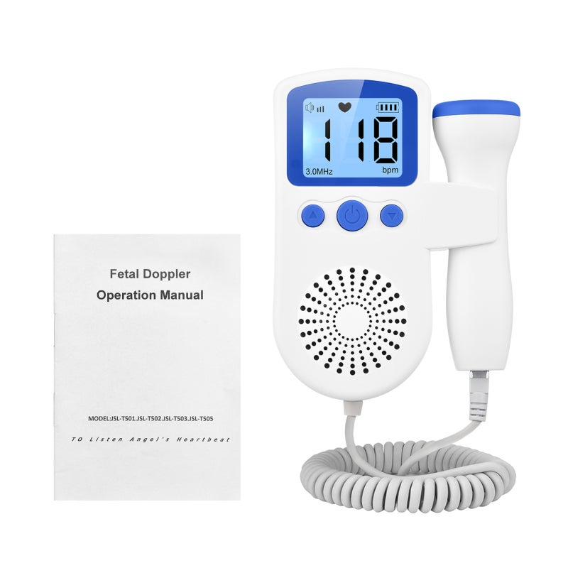 3.0MHz Portable Fetal Doppler for Home Noise Reduction Baby Heart Monitor for Pregnancy Handheld Baby Heartbeat Detector with Headphone Jack - Image 3