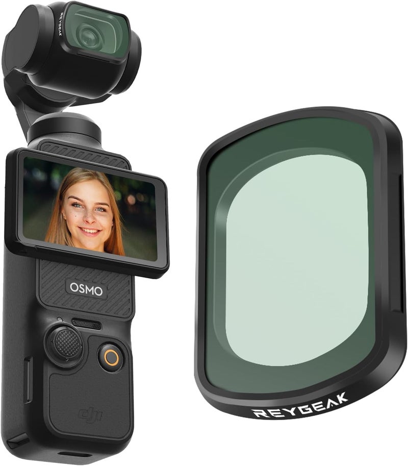 REYGEAK Black Mist Filter for DJI Osmo Pocket 3, Creative Diffusion Filter Beauty Soft Filters for DJI Osmo Pocket 3 Accessories, Lightweight aluminum frame - Image 1
