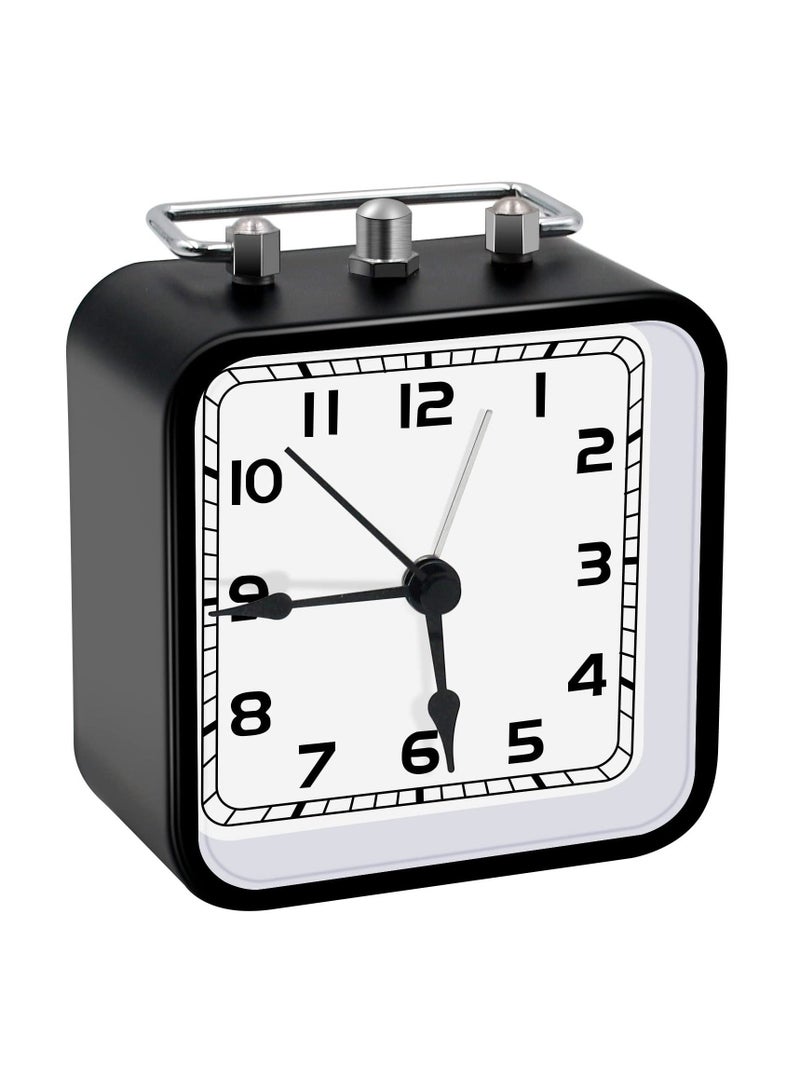 كابتن تيك SYOSI, Silent Alarm Clock Bedside, No Ticking Battery Powered Large Display Hanging Ring Portable Table Clocks with Snooze and Night Light Function for Bedroom, Office, Kitchen, Travel - Image 1