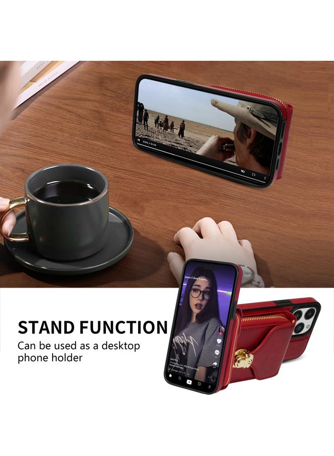 اس-توب جراب لهاتف iPhone 13 Pro Max مزود بسحاب ومحفظة بطاقات معدنية - Image 4