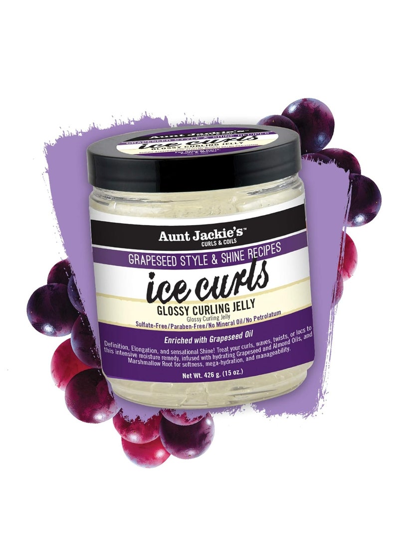 Aunt Jackie's Aunt Jackie's Ice Curls Glossy Curling Jelly – Hydrating Style & Shine for Natural Curls (15 oz)  - Image 2