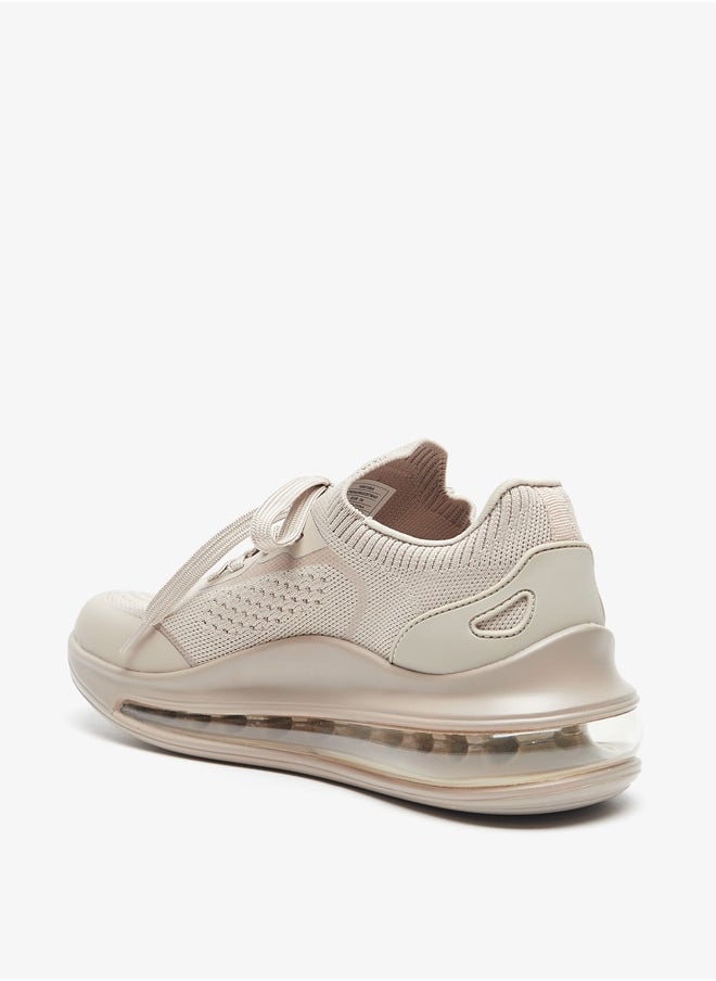 Dash Monotone Walking Shoes with Lace-Up Closure  - Image 2