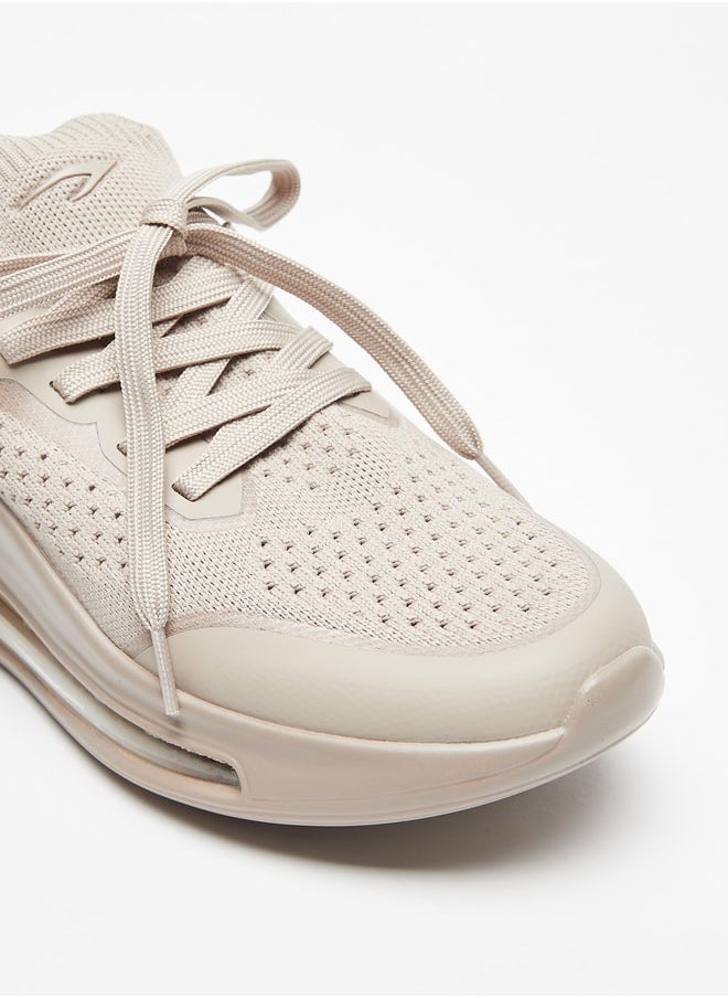 Dash Monotone Walking Shoes with Lace-Up Closure  - Image 5