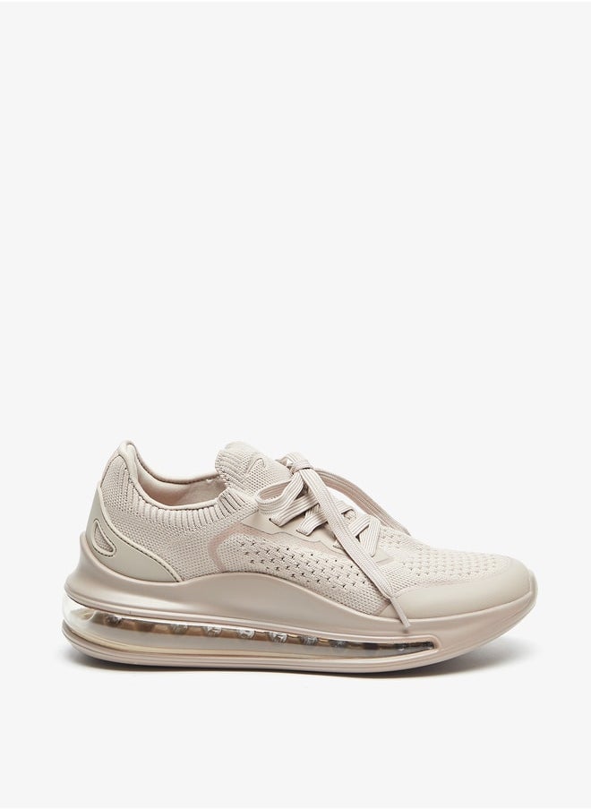 Dash Monotone Walking Shoes with Lace-Up Closure  - Image 3