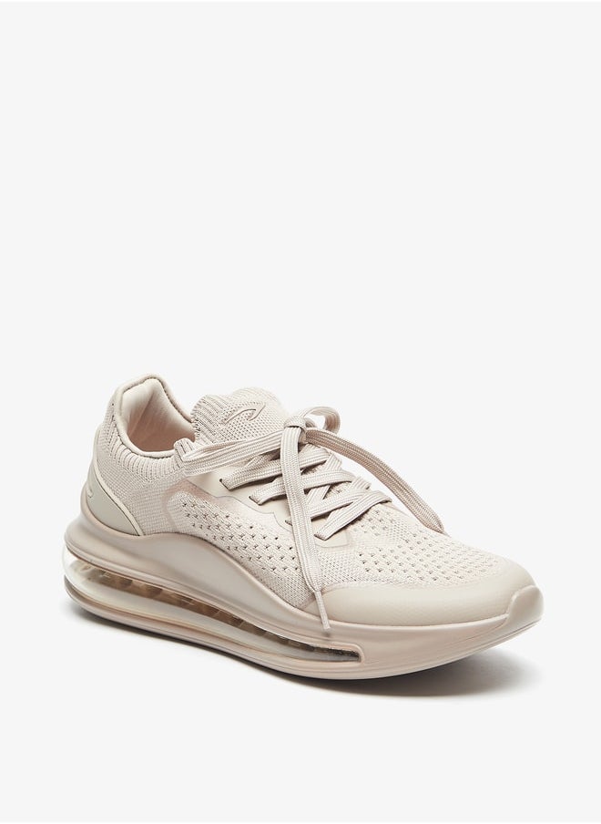 Dash Monotone Walking Shoes with Lace-Up Closure  - Image 1