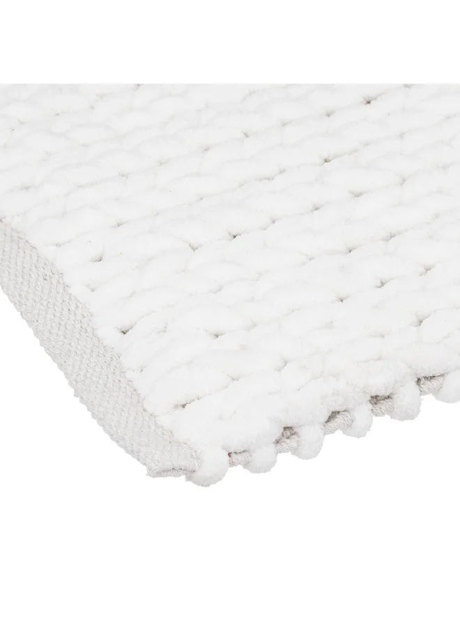 Five Simply Smart Thick Rectangular Bath Mat White 50 x 120 cm 174727A