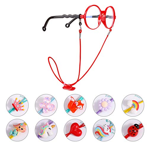 Hifot 10 Pack Eyeglasses Strap Eyewear Retainer for Girls, Kids Adjuster Stretchy Glasses Strap, Mask Chain Lanyard Cord - Image 3