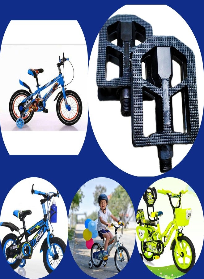 CYIDER Durable Black Pedal Pair for 10T,12T,14T,16T,20T Cycles | Sturdy & Anti-Slip | L & R Labeled Spindles - Image 5