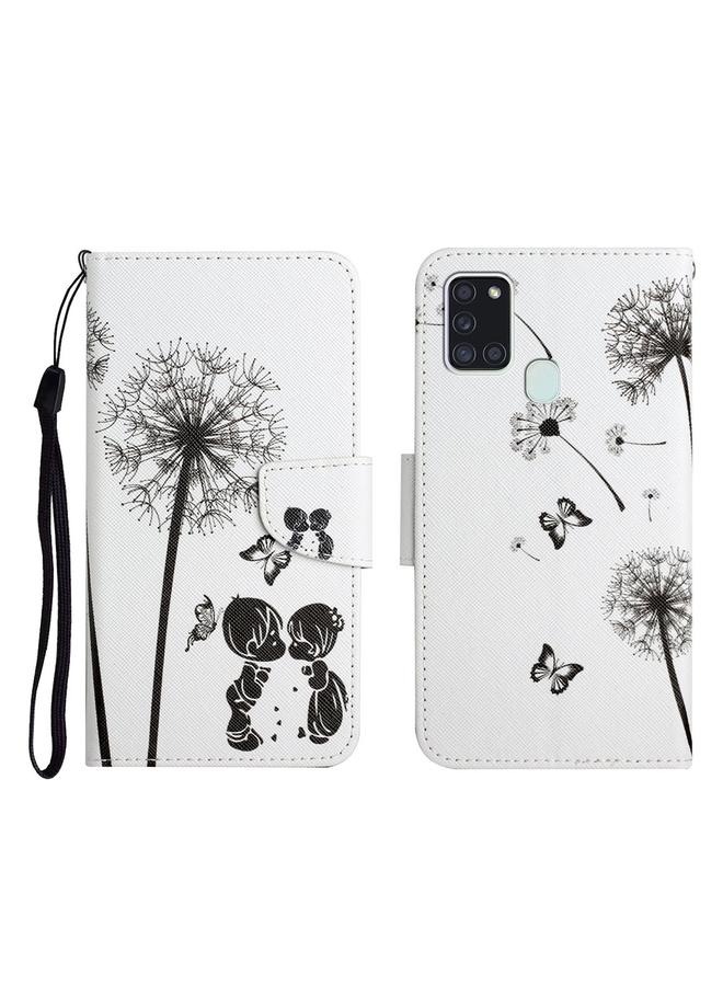 S-TOP Case For Samsung Galaxy A21s Painted Pattern Horizontal Flip Leather Case with Holder & Card Slot & Wallet - Image 1