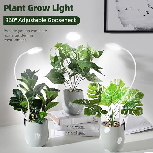EWPJDK Grow Light for Indoor Plants Full Spectrum Plant Grow Lights 72 LED Plant Light Grow Lamp for Indoor Growing Pot Clip LED Plant Lamp (White, 1) - Image 2