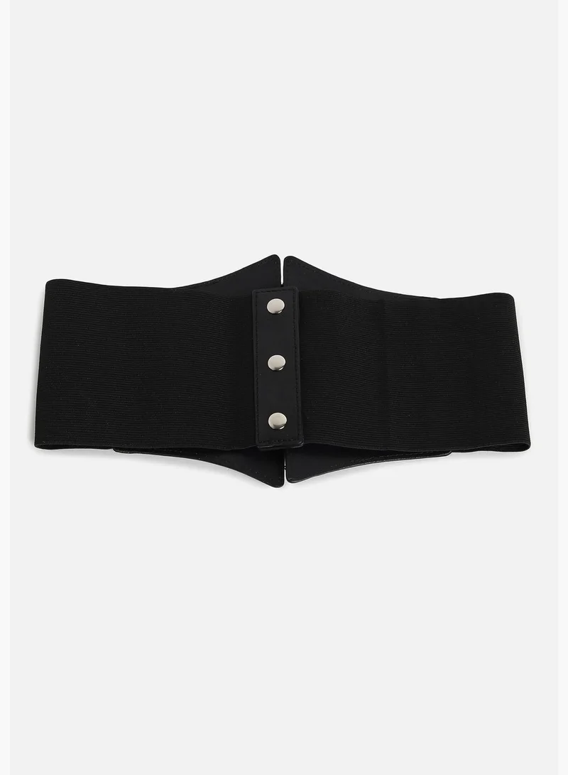 Haute Sauce Casual Solid Stretchable PU Leather Waist Belt For Women