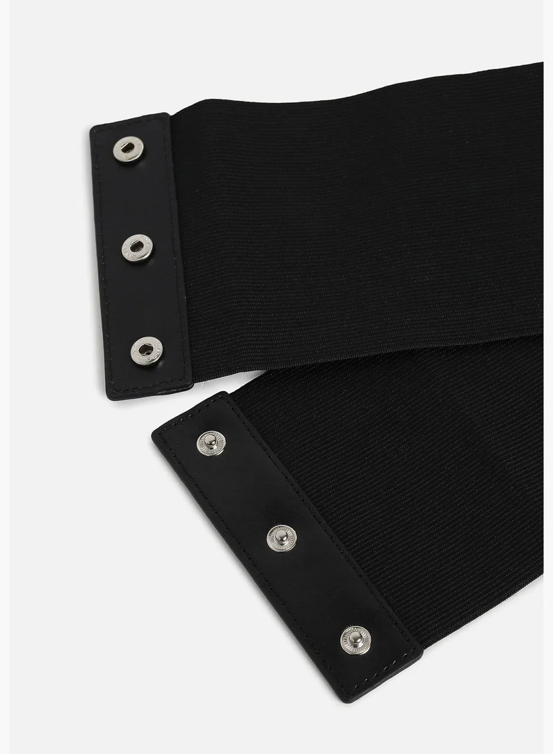 Haute Sauce Casual Solid Stretchable PU Leather Waist Belt For Women
