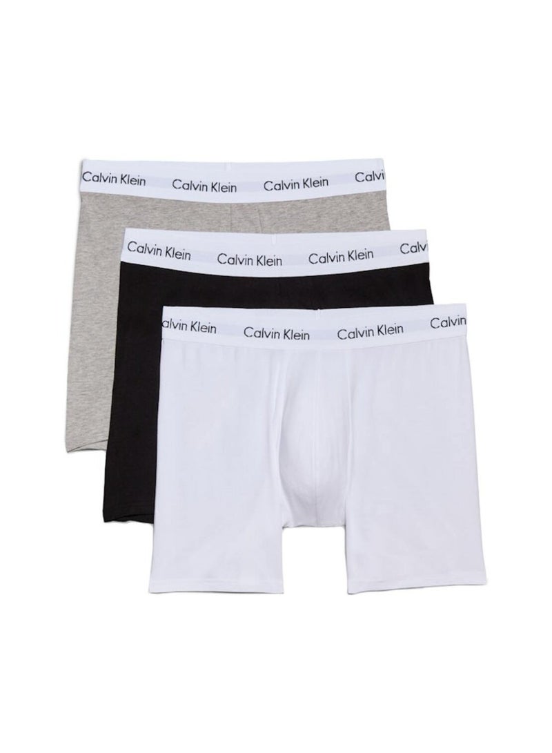 كالفن كلاين طقم 3 سراويل داخلية قصيرة - كوتون ستريتش - Image 1