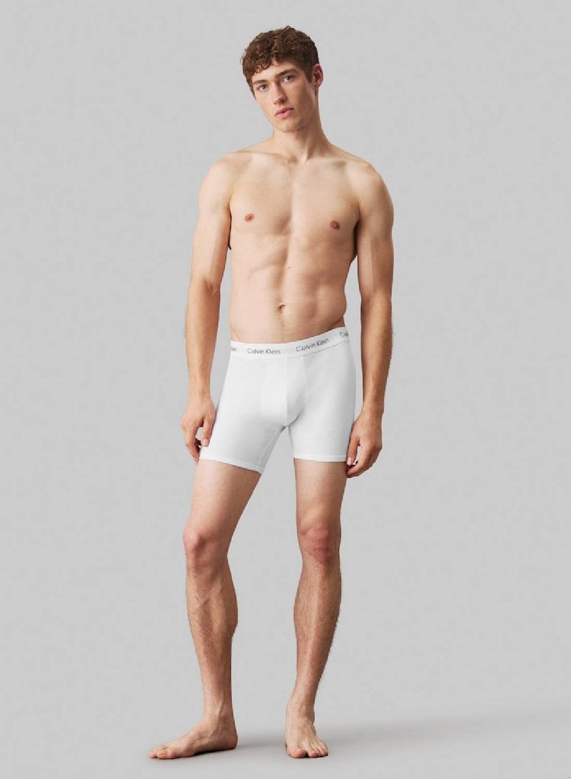 كالفن كلاين طقم 3 سراويل داخلية قصيرة - كوتون ستريتش - Image 5
