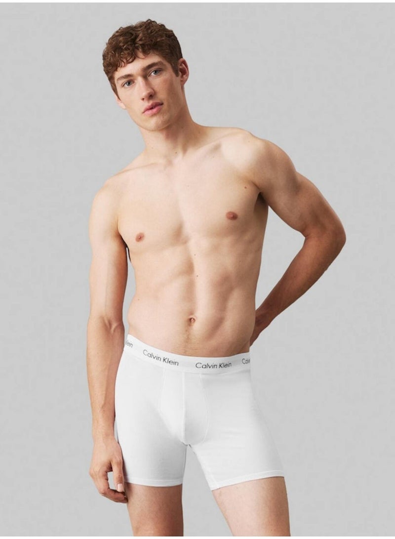 كالفن كلاين طقم 3 سراويل داخلية قصيرة - كوتون ستريتش - Image 2