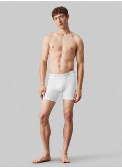 CALVIN KLEIN Men's 3 Pack Boxer Briefs - Cotton, Multicolour  - Image 5