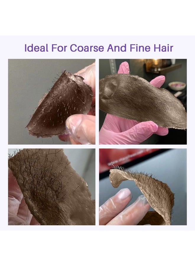 BLITZWAX خرز شمع صلب لإزالة الشعر 1 رطل تركيبة مرنة حبوب شمع الشوكولاتة للجسم بالكامل، الوجه، البيكيني، الساقين، الإبط، الظهر إعادة تعبئة كبيرة لشمع الجسم للنساء والرجال في المنزل - Image 2
