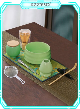 9 Piece Matcha Whisk Set Bamboo Porcelain Tea Tools Matcha Making Kit Matcha Gift Box,  Include Matcha Bowl, Ceramic Whisk Holder, Matcha Whisk, matcha canister, Stainless Steel Spoon, Filter screen, Scoop Stand, Tea Whisk, Tea Towel - pzsku/Z9A70E1124B7F84CC782BZ/45/_/1730437776/78942145-1e7a-40d4-8627-62346c5a04a0