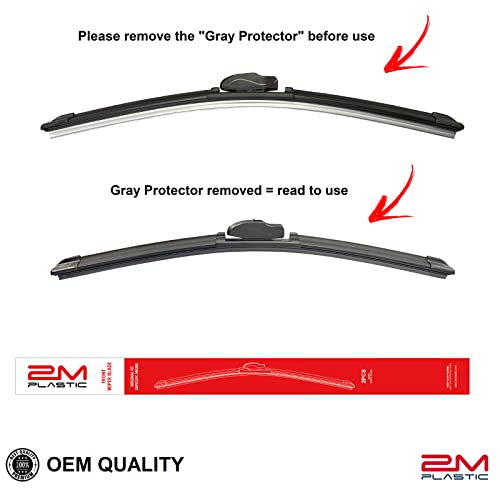 2M PLASTIC Front Wiper Blades For LEXUS RX350 2016-2024 RX450H 2016-2022 Pair 26" 21" Premium All-Season OE Quality 2M PLASTIC - Image 4