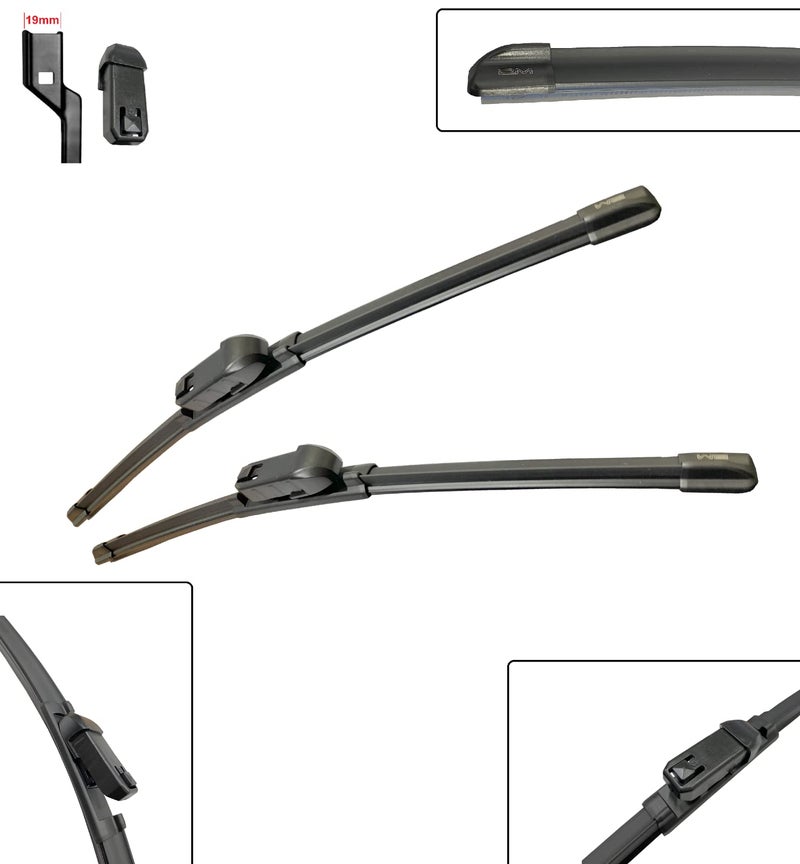 2M PLASTIC Front Wiper Blades For LEXUS RX350 2016-2024 RX450H 2016-2022 Pair 26" 21" Premium All-Season OE Quality 2M PLASTIC - Image 3