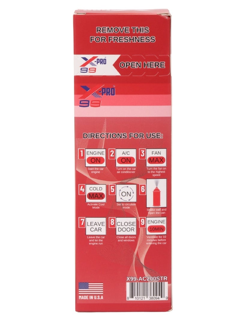 Xpro Car Freshener And Dir Conditioner Cleaner With Strawberry Scent, A Powerful Formula That Removes All Unpleasant Odors, 200Ml - Image 3