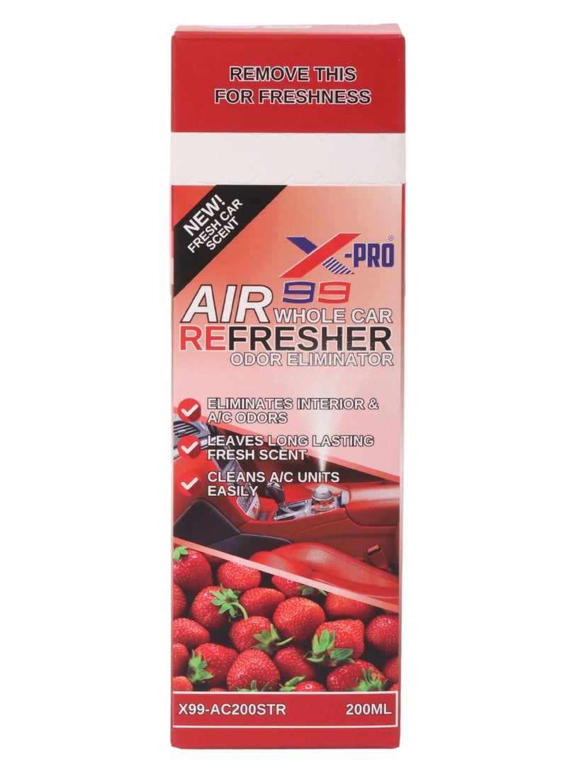 Xpro Car Freshener And Dir Conditioner Cleaner With Strawberry Scent, A Powerful Formula That Removes All Unpleasant Odors, 200Ml - Image 2