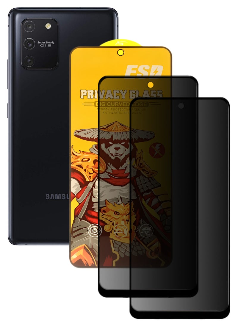 ESD 2 Pieces Tempered Dustproof Privacy Glass Screen Protector Compatible For Samsung Galaxy S10 Lite - Image 1