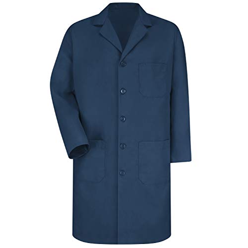 Red Kap Men's Exterior Pocket Original Lab Coat, Navy, 48 - Image 2