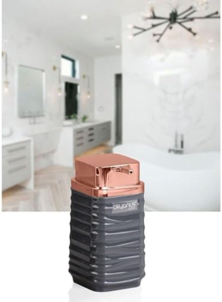 Elegance Acrylic Square Soap Dispenser For Bathroom Countertop Dishwasher Soap Dispenser Rose(Kitchen, Bathroom) Gray - Image 1