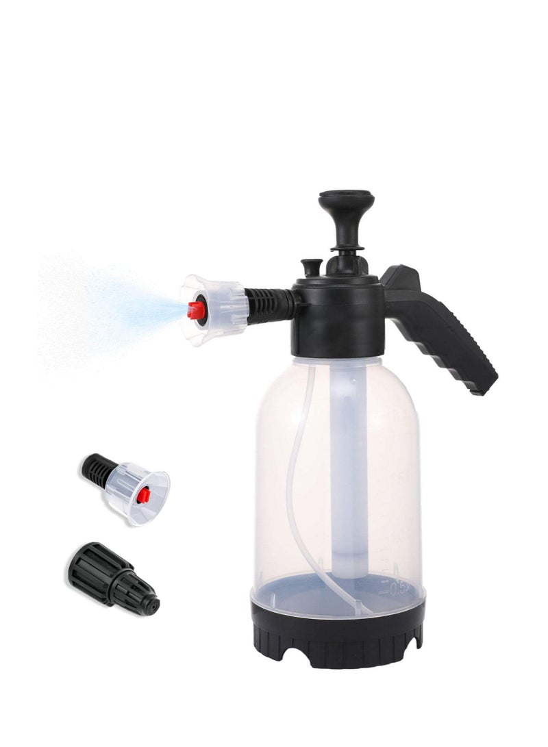 ZERIFAM Garden Pump Sprayer - Hand Pressure Spray, Spray Bottle With 2 Nozzles, Foam Spray Can Suitable For Household Cleaning, Flower Watering And Car Washing. (White) - Image 1