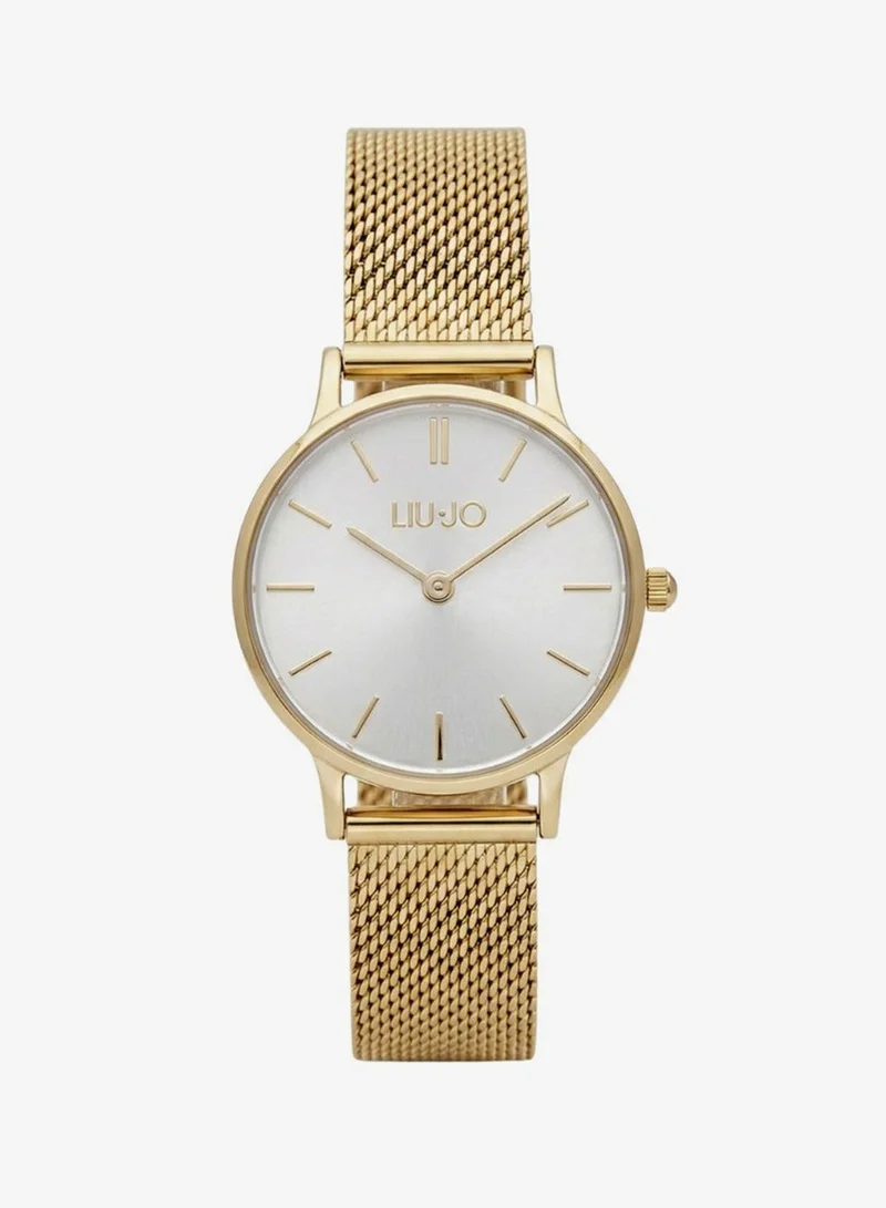 Liu Jo Women's Mini Moonlight Watch, 26 mm, Gold-Tone Mesh Bracelet, Silver Dial