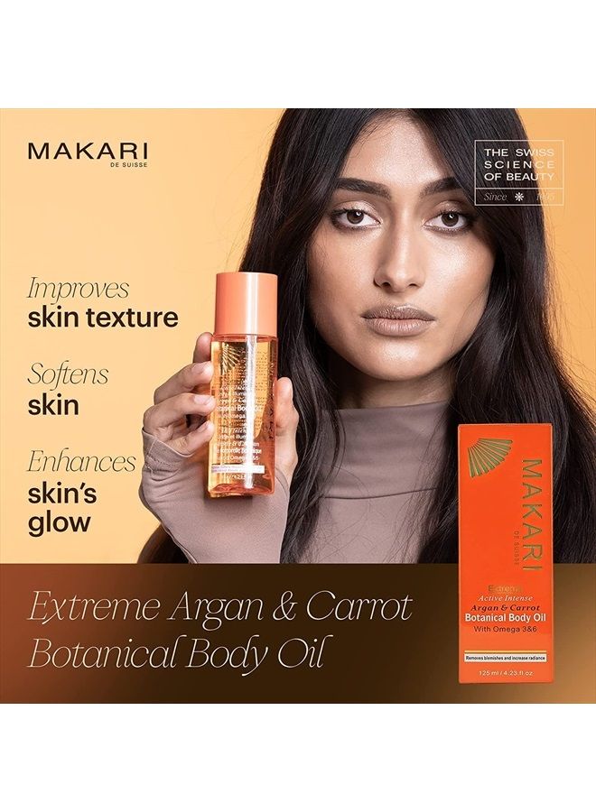 Makari Extreme Active Intense Botanical Body Oil (125 ml) | Softens, Conditions, Hydrates, and Rejuvenates Skin | Helps Fade Marks, Blemishes, and Spots | Recommended for All Skin Types - Image 1