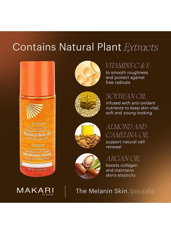 Makari Extreme Active Intense Botanical Body Oil (125 ml) | Softens, Conditions, Hydrates, and Rejuvenates Skin | Helps Fade Marks, Blemishes, and Spots | Recommended for All Skin Types - Image 3