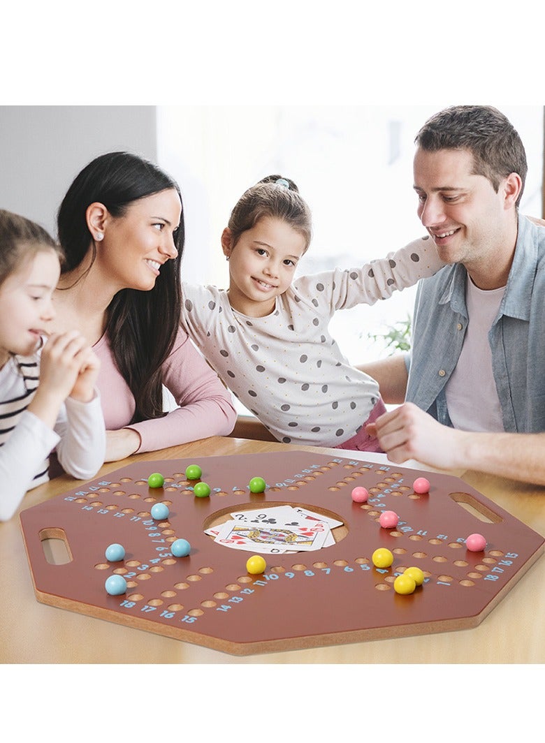 لعبة لوحة ثنائية الوظيفة (لعبة الشطرنج الطائرية) ألعاب خشبية منزلية - Image 1