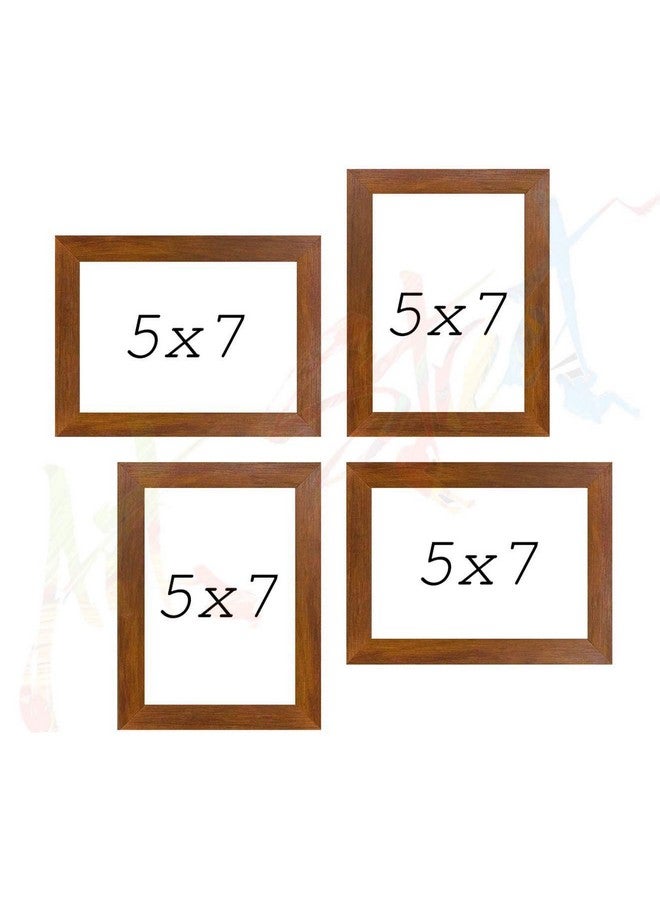 إطار صورة مجمعة من فن الشارع على الحائط مع خط زمني (بني، مجموعة من 4 قطع)||5×7 بوصات.