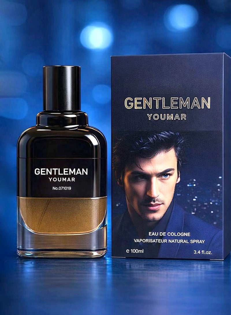 YOUMAR Luxury Men’s Perfume 100ml – Aromatic, Powdery & Balsamic Fragrance | Long-Lasting Premium Gift for Him | Youmar Gentleman No. 1019 - Image 1