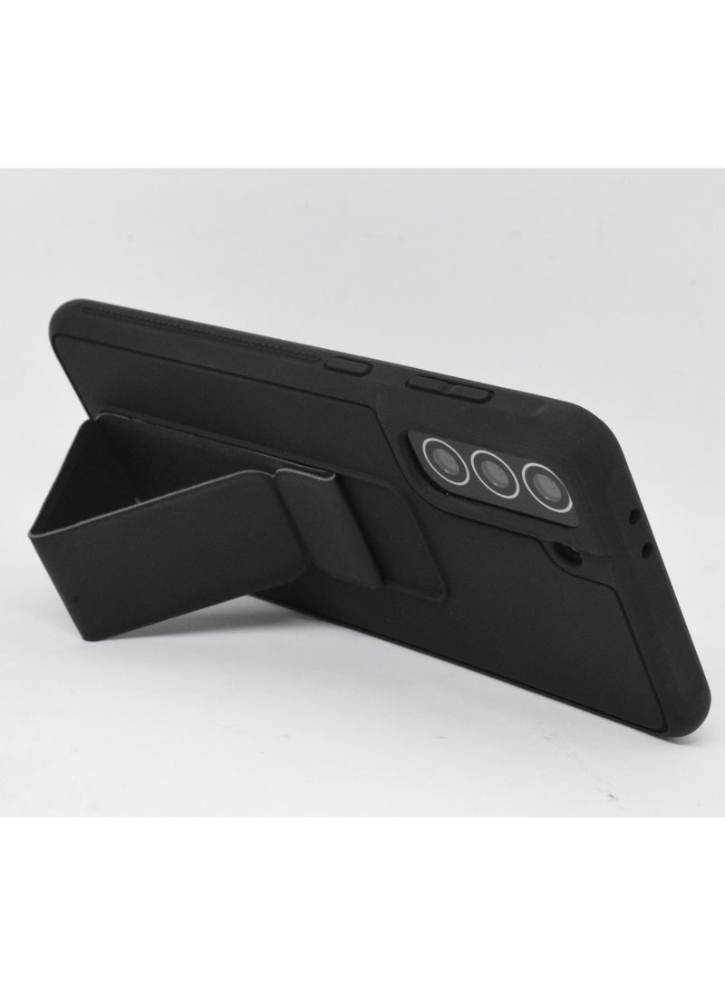 BORTONY Galaxy S21 Plus Case Silicone Camera Protected Shockproof With Finger Grip Stand Cover - Image 3