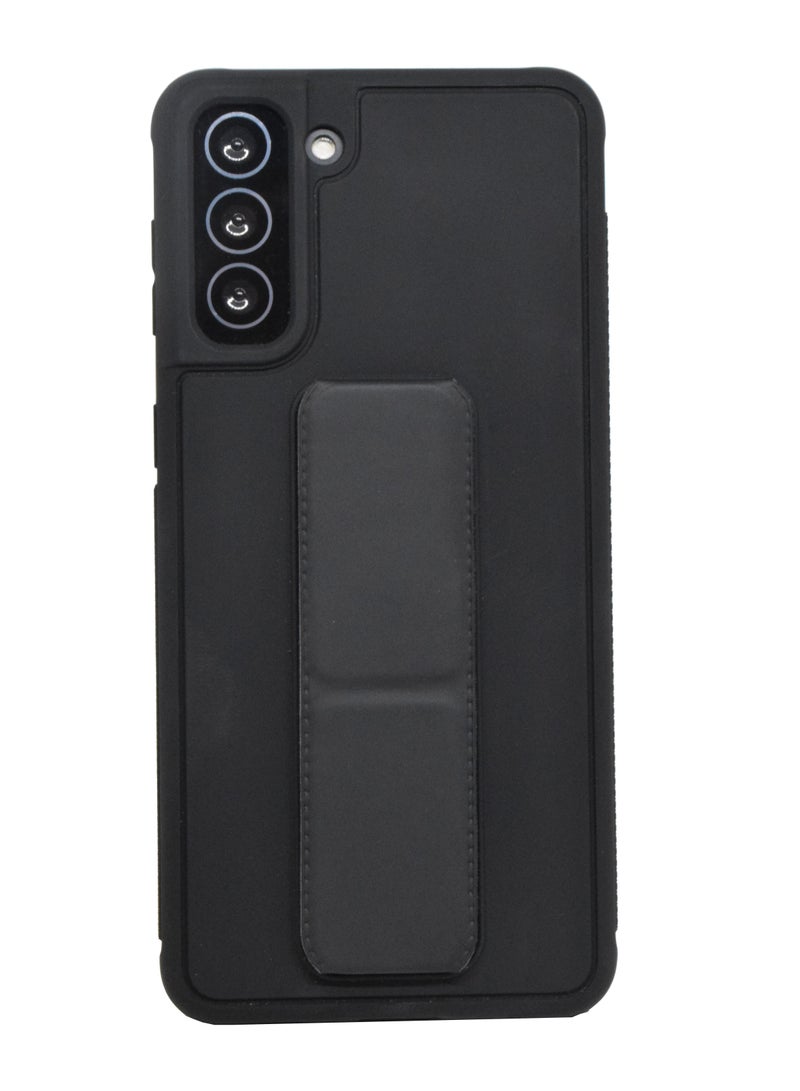 BORTONY Galaxy S21 Plus Case Silicone Camera Protected Shockproof With Finger Grip Stand Cover - Image 2