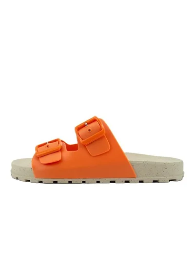 Voices Folk Women'S Birken Style Sandal With Adjustable Strap - Natural/Orange