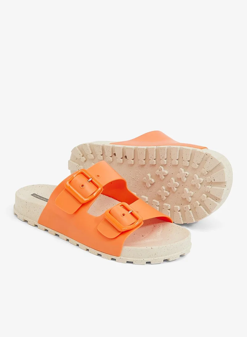 Voices Natural Pet-Orange-Orange Folk Women'S Birken Style Sandal With Adjustable Strap - Natural/Orange for Women | Best Price UAE