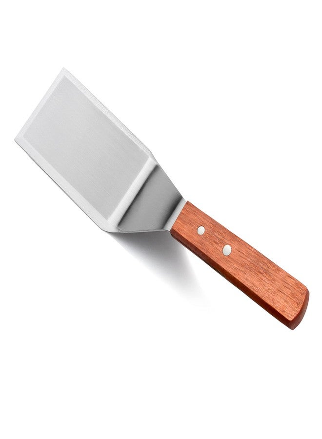 نيو ستار فود سيرفيس ملعقة تقليب/مقلاة هامبرغر شديدة التحمل بمقبض خشبي من نيو ستار فود سيرفيس 36299، مزودة بحافة قاطعة، 11.5 بوصة - Image 3