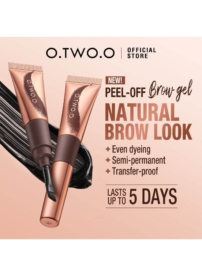 OTWOO O.TWO.O Waterproof Peel-Off Eyebrow Tint – Long-Lasting Dye Effect (SOFT BROWN) - Image 4