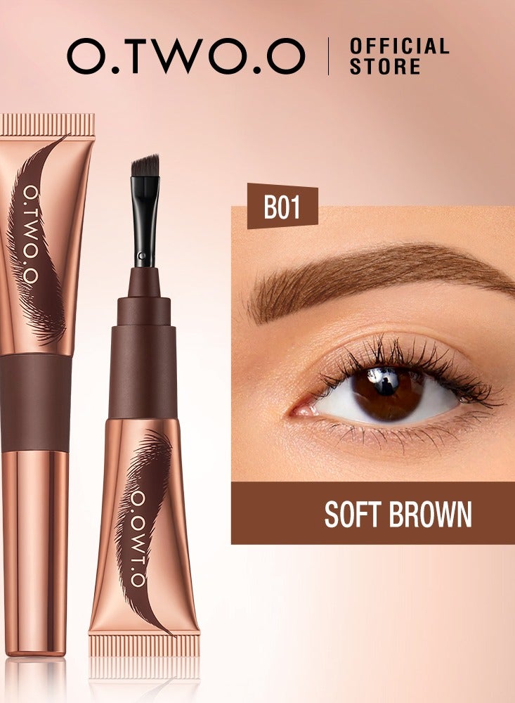 OTWOO O.TWO.O Waterproof Peel-Off Eyebrow Tint – Long-Lasting Dye Effect (SOFT BROWN) - Image 2