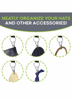 KASTWAVE 2 Pack 10 Baseball Cap Holder Hat Organizer Cap Organizer Hanger for Closet Storage for Room Closet Holder Clips to Hang Hats Ball Caps Winter Beanie Accessories  - Image 5